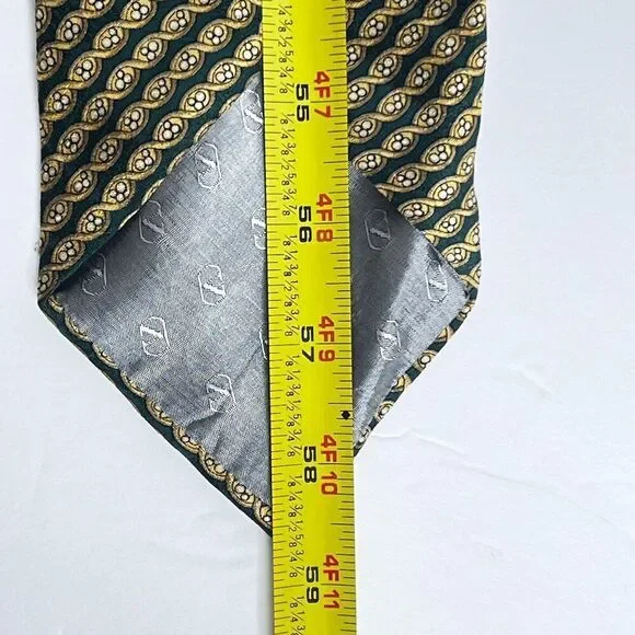 VALENTINO Garavani solid black 100% Silk tie authentic yellowformal designer